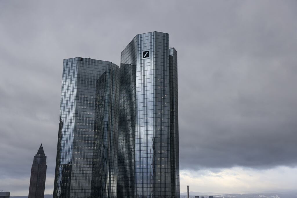 The headquarters of Deutsche Bank in the financial district of Frankfurt, Germany. Photograph: Alex Kraus/Bloomberg