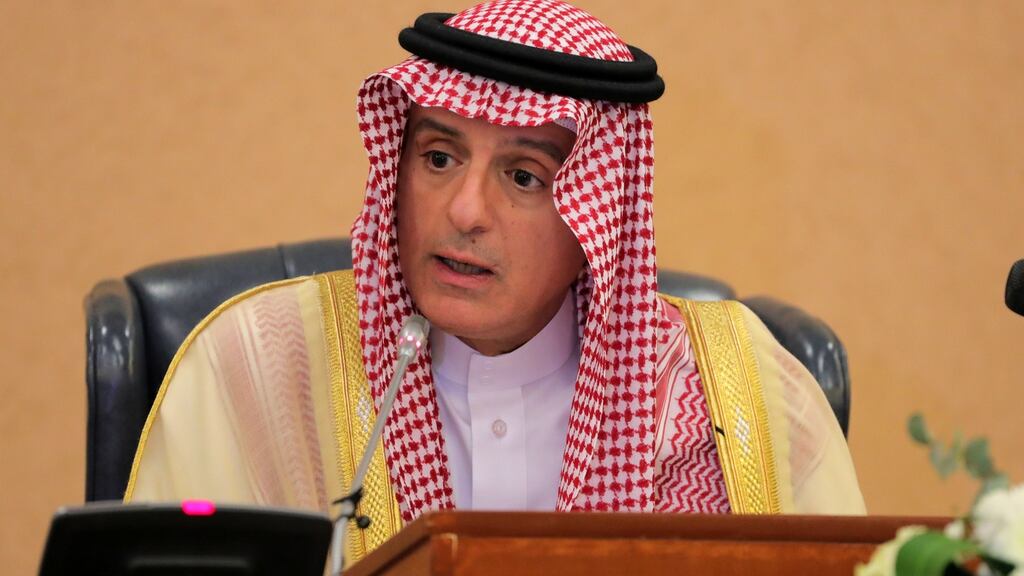 Saudi Foreign Minister Adel Al-Jubei. Photograph: EPA