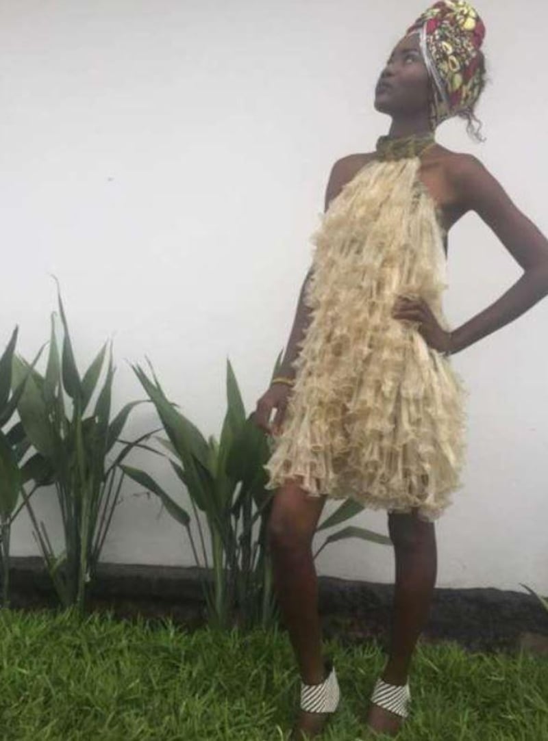 A piece from Felicite Luwungu’s condom line.