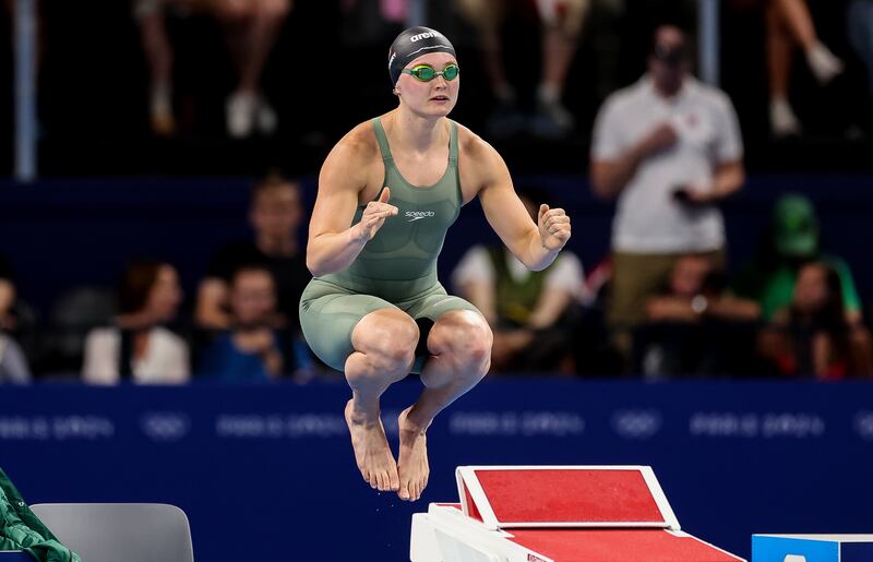 Ireland’s Mona McSharry before the race. Photograph: Morgan Treacy