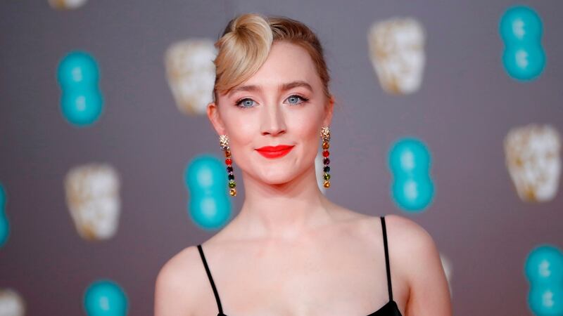 Saoirse Ronan arriving at the 2020 Bafta awards at the Royal Albert Hall in London on Sunday. Photograph: Tolga Akmen/AFP/ Getty Images
