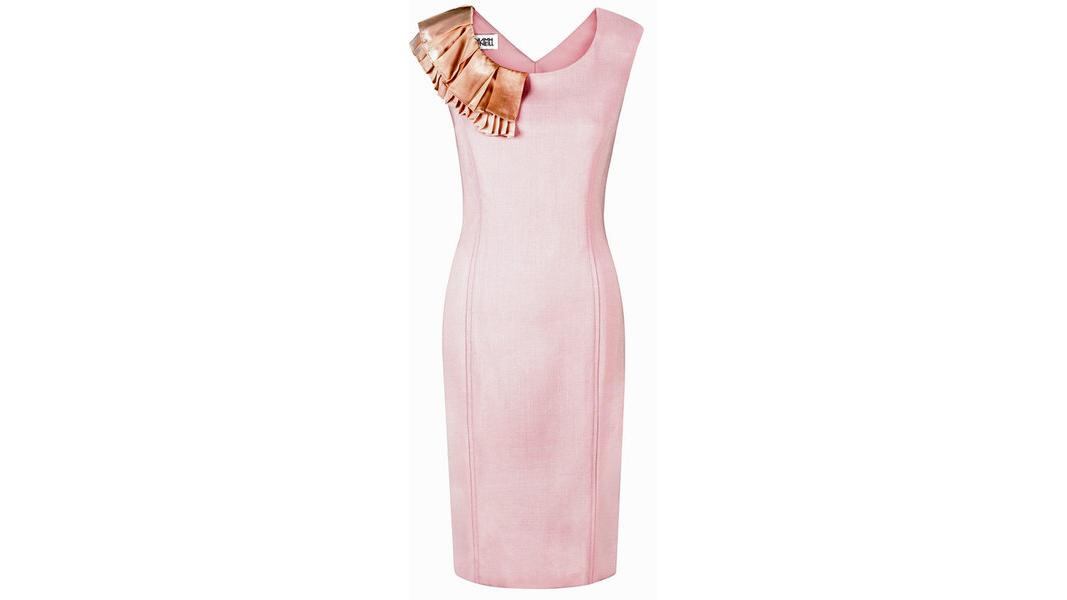 Pink dress with silk frill (€325), by Niamh O'Neill