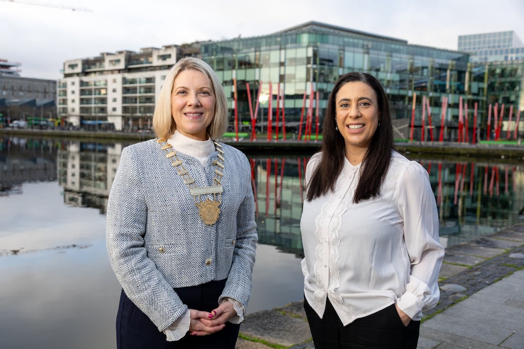 Gabrielle White, newly appointed president of Irish Exporters Association, with Vicki Caplin, chief operations officer.