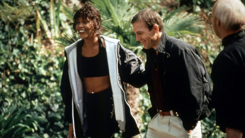 Whitney Houston and Kevin Costner on the set of The Bodyguard in 1992. Photograph: RDA/Getty Images