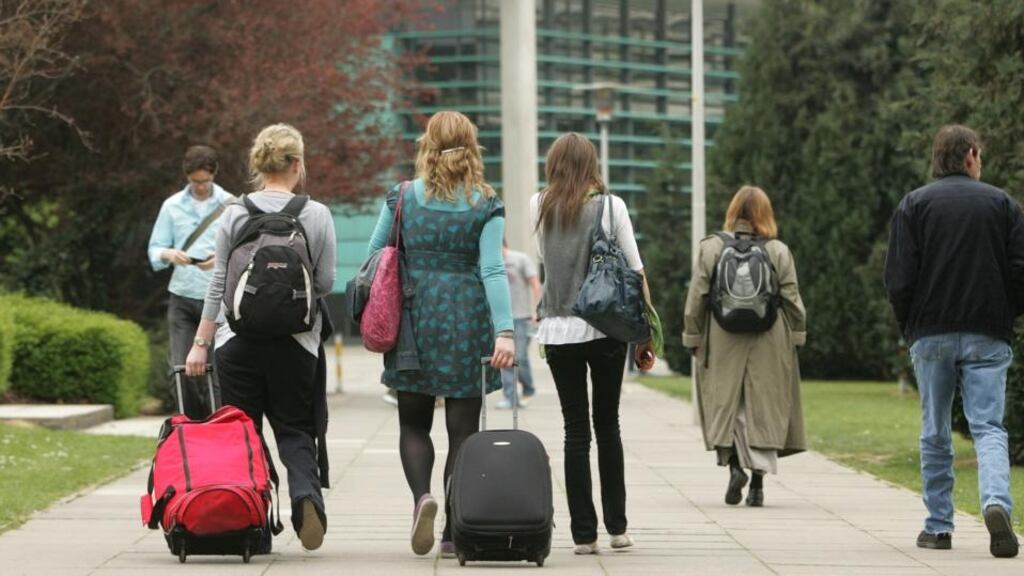 Students at UCD. Photograph: Alan Betson