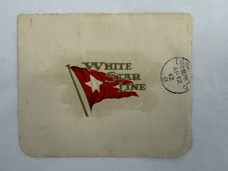 A letter written by Colonel Archibald Gracie, a first-class passenger and survivor of the Titanic. The letter has sold for £300,000 at auction. Photograph: Henry Aldridge & Son/PA Wire