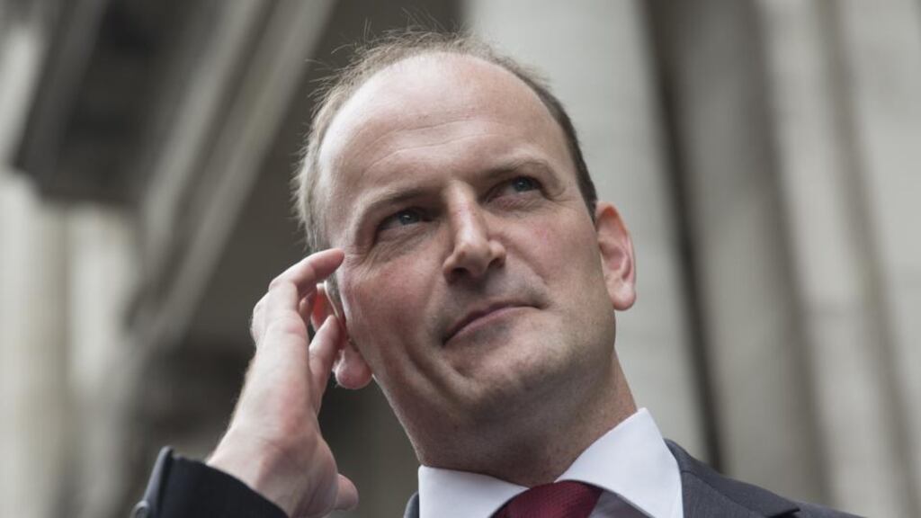 Douglas Carswell being interviewed in Westminster after announcing he is switching from the Conservative party to UKIP. Photograph: Getty
