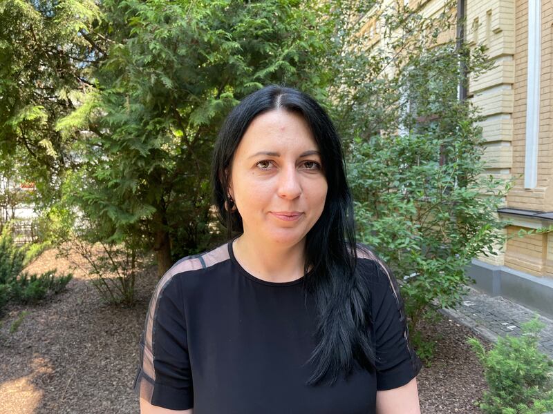 Anastasiya Pantelieieva of Ukraine's Media Initiative for Human Rights, which investigates Russian abuses in Ukraine, including the alleged abduction of thousands of children. Photograph: Daniel McLaughlin
