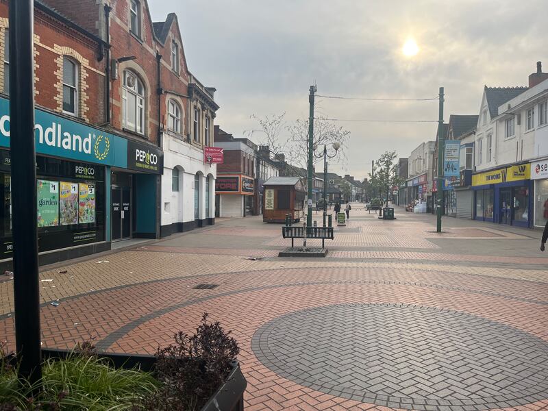 Scunthorpe town centre on Saturday evening. Photograph: Mark Paul