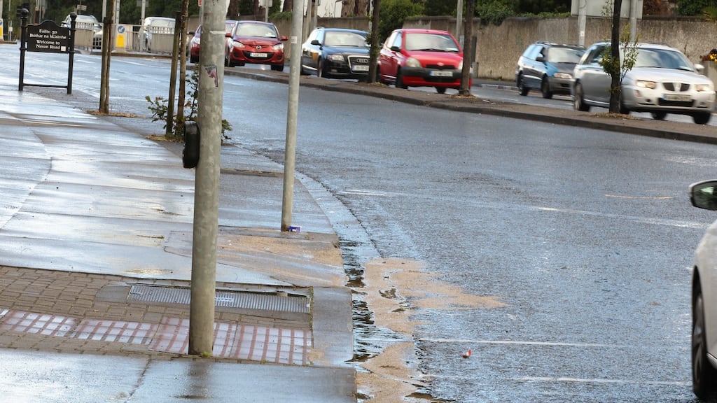 The scene on the Old Cabra Road where a motorcyclist was killed. Photograph: Collins