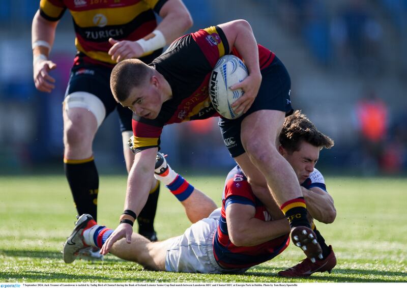 Lansdowne and Clontarf have a recent history of producing spectacular encounters. Photo by Tom Beary/Sportsfile