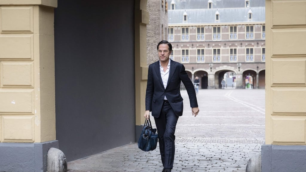 Dutch caretaker prime minister Mark Rutte: politically wounded, perhaps mortally. Photograph: Laurens Van Putten/EPA