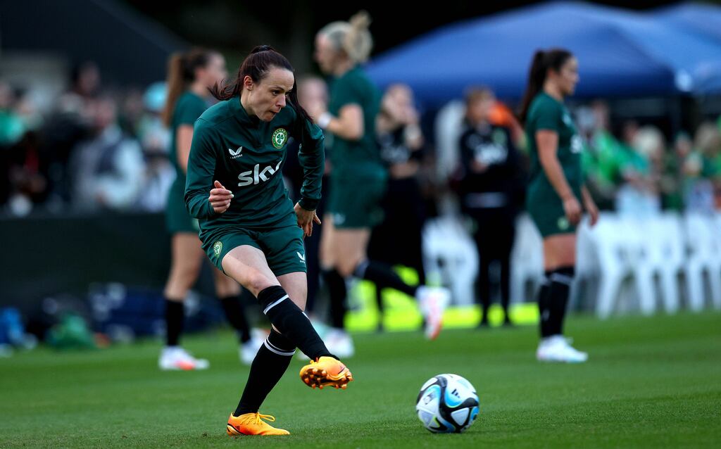 Aine O’Gorman is hoping to get on the field for Ireland's second group game against Canada. Photograph: Ryan Byrne/Inpho