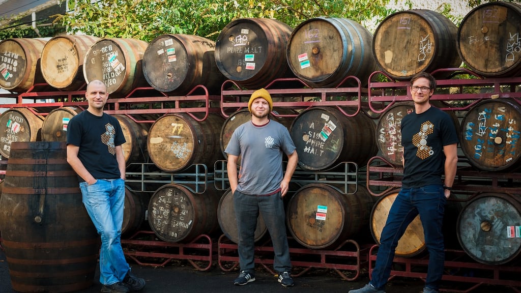 Mikey Hussey, Shane Kelly and Peter Moloney of Dot Brew in Dolphins Barn