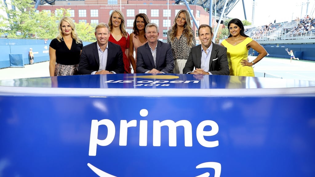 The US Open is the first major live sports event to be broadcast exclusively on Prime Video. Photo: Matthew Stockman/Getty Images for Amazon Prime Video