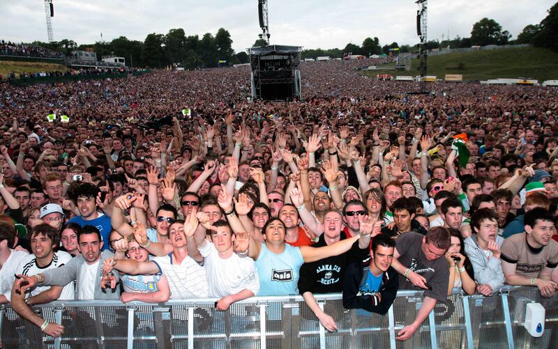 Oasis fans at Slane Castle in June 2009. Photograph: Collins