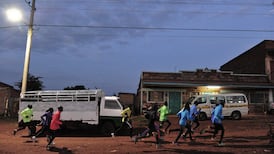 Elish Kelly doing her bit to get everything up and running again in Iten