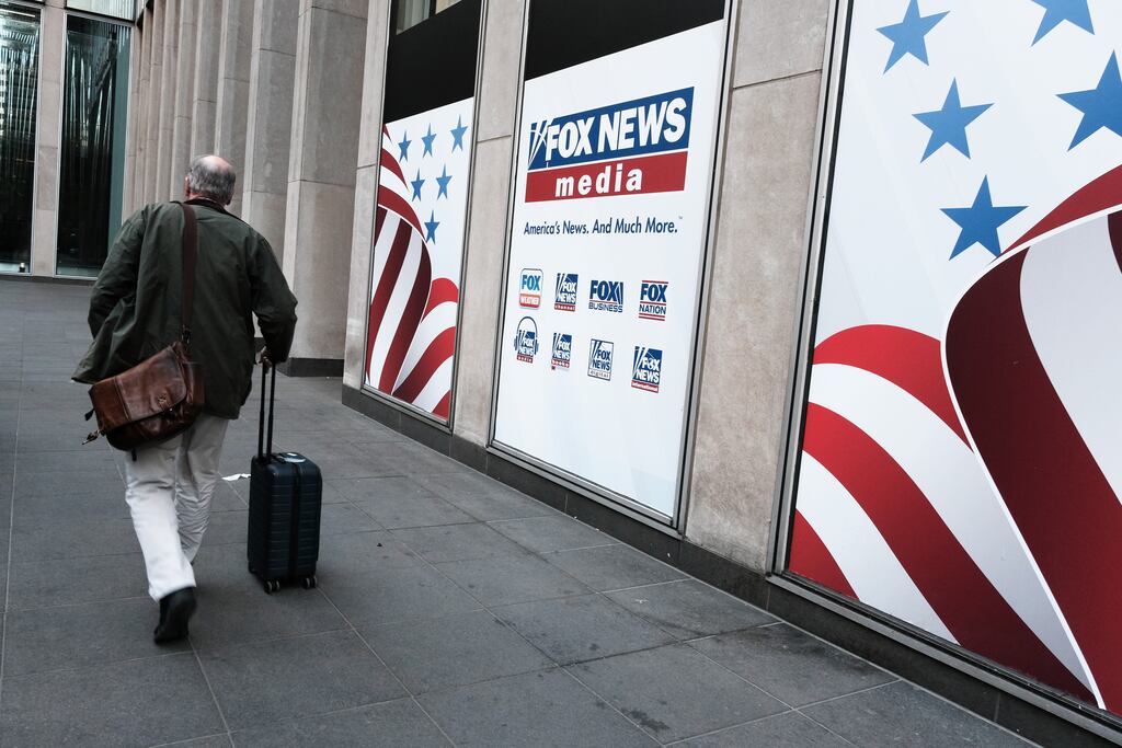 The News Corporation headquarters, home to Fox News, on April 18, 2023 in New York City. Photograph: Spencer Platt/Getty Images
