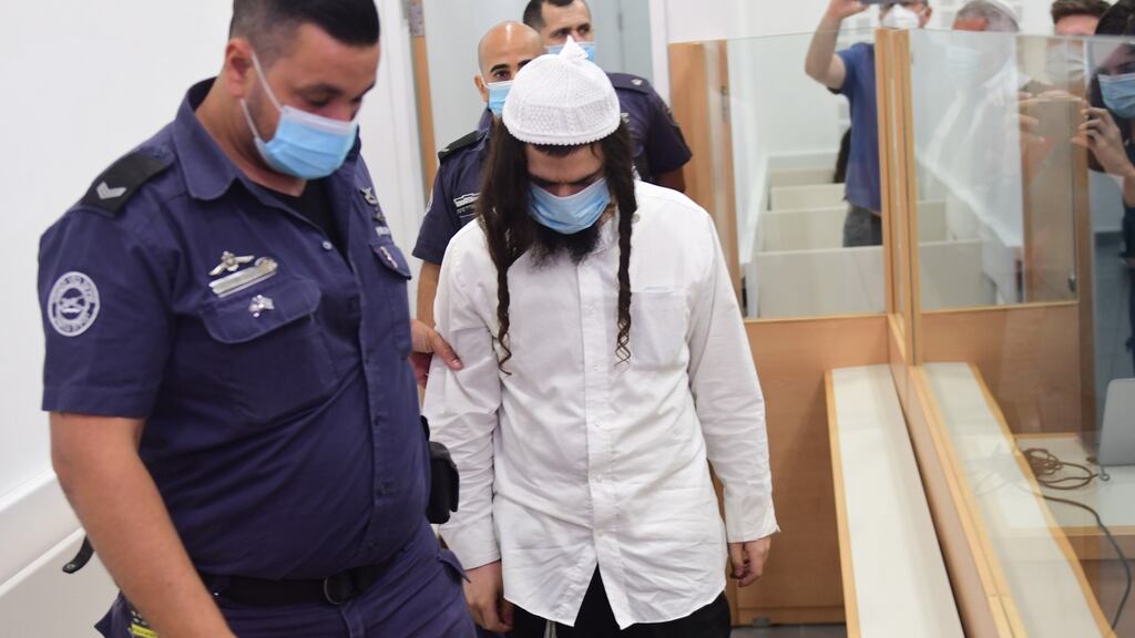 Amiram Ben-Uliel: was convicted in the city of Lod, Israel of the racially motivated murder of 18-month-old Ali Dawabsheh and his parents, Saad and Riham in a firebomb attack on their home in July 2015. Photograph: Avshalom Sassoni/EPA