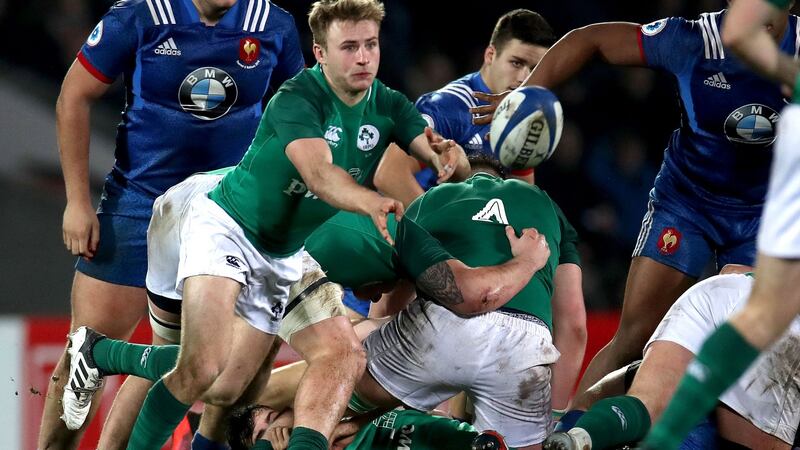 Ireland Under-20 Jonny Stewart is back at scrumhalf to face Wales at Donnybrook. Photograph: Inpho
