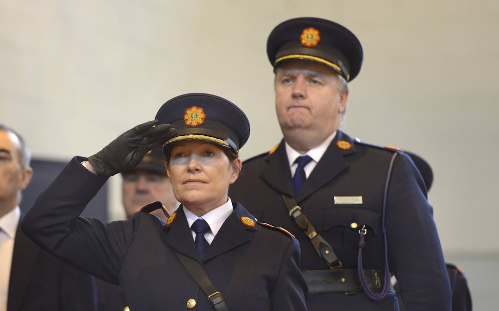 Former acting Garda commissioner Nóirín O’Sullivan and Assistant Garda Commissioner Fintan Fanning. Mr Fanning was suspended from duty in January pending an investigation by Gsoc. File photograph: Brenda Fitzsimons
