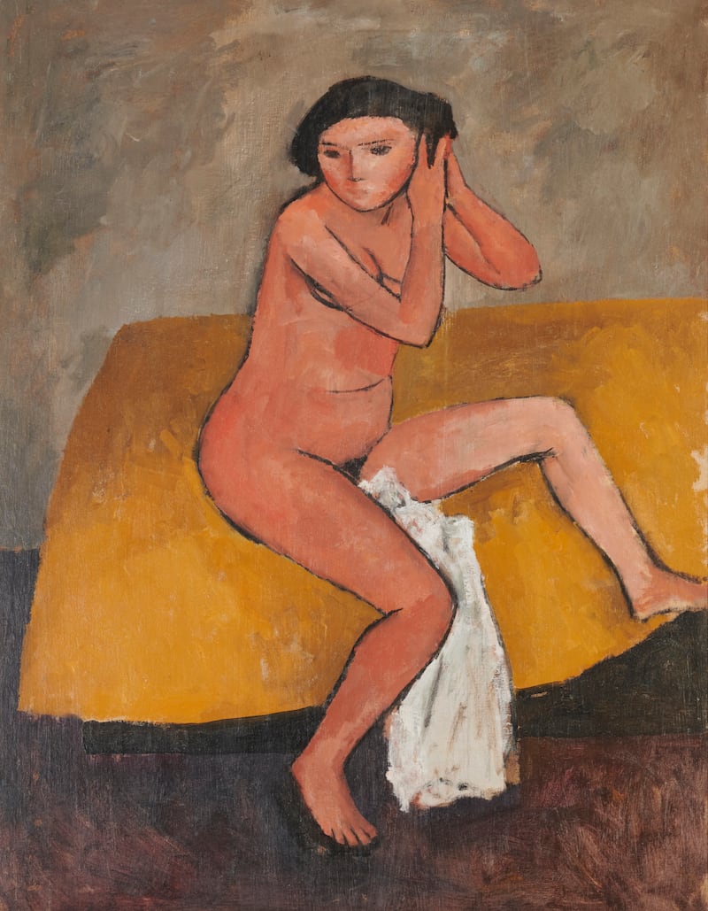Nude on a Yellow Couch by William Scott, €70,000-€100,000