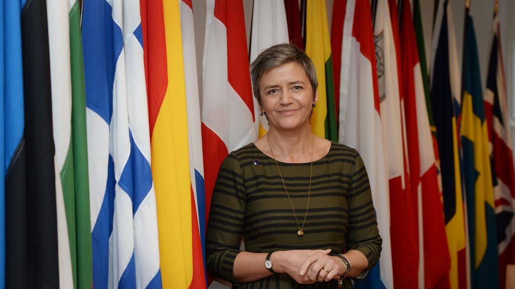 EU commissioner Margrethe Vestager says there is no guarantee removing the backstop element of the proposed deal will unlock the Westminster logjam. Photograph: Alan Betson