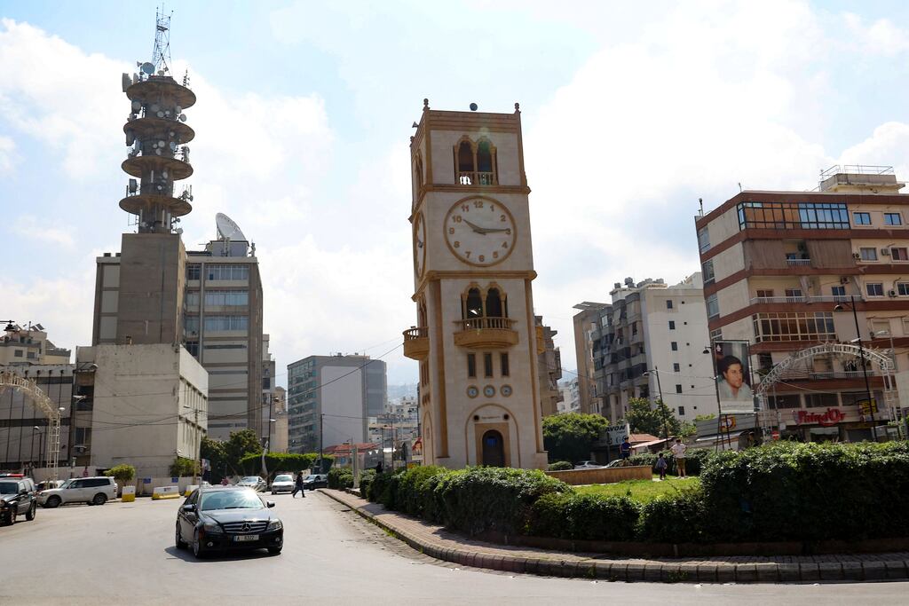 A clock tower in Beirut's Jdeideh district shows the time on March 26th, 2023, after Lebanon's government announced a decision to delay daylight savings. Photograph: Anwar Amro/AFP via Getty
