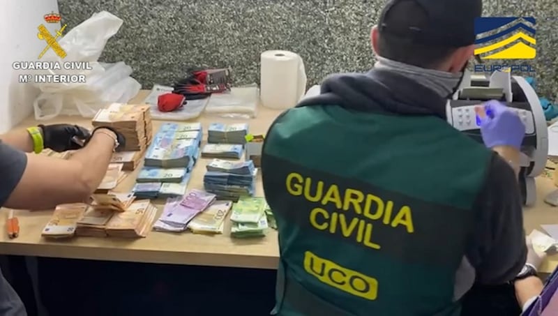 The Guardia Civil dismantles money-laundering network. Photograph: Guardia Civil