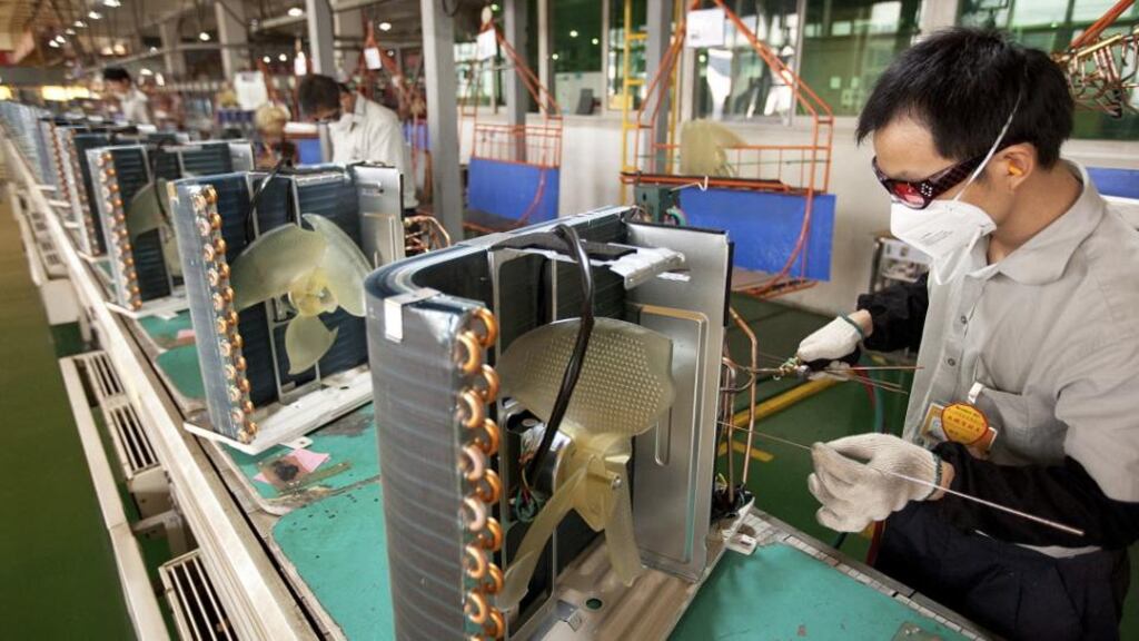 New export orders fell for the first time this year, a private survey showed today.