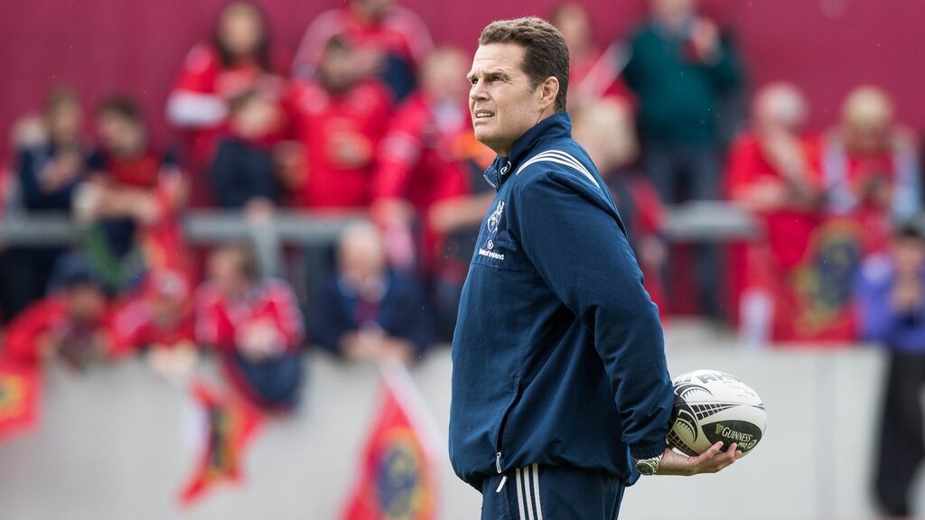 Munster coach Rassie Erasmus: “Hopefully it’s third time lucky . . . We are happy that the final is in Ireland.” Photograph: Morgan Treacy/Inpho