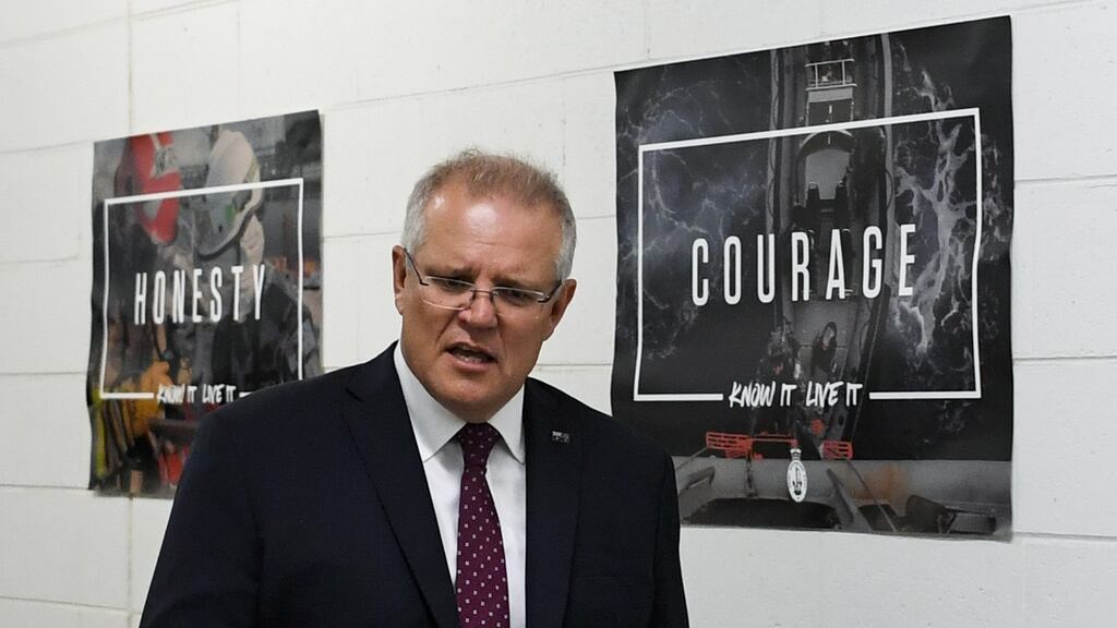Australian prime minister Scott Morrison. Photograph: Lukas Coch/AFP