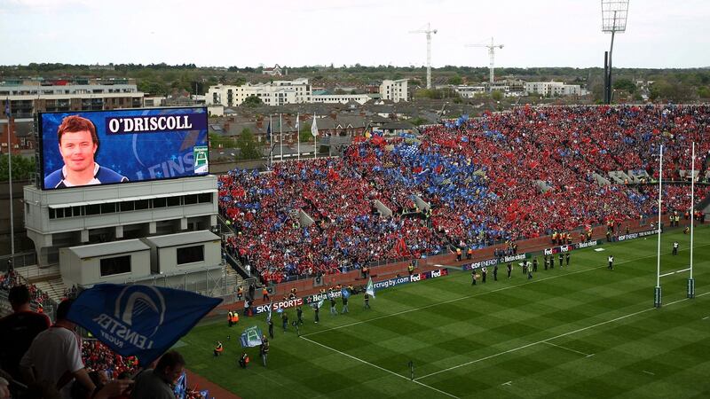 The Hill packed before Leinster’s 2009 Heineken Cup semi-final win over Munster. Photograph: Billy Stickland/Inpho