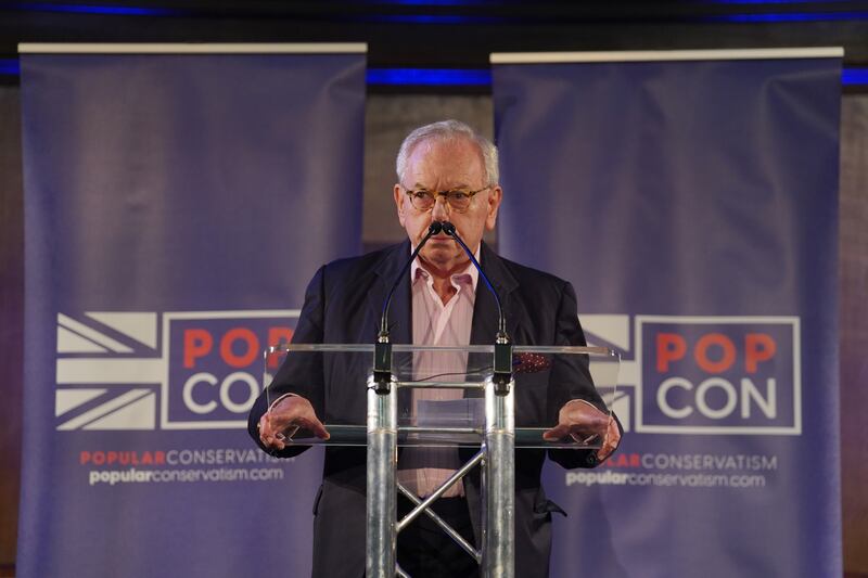 David Starkey at the Popular Conservativism event. Photograph: Maja Smiejkowska/PA Wire