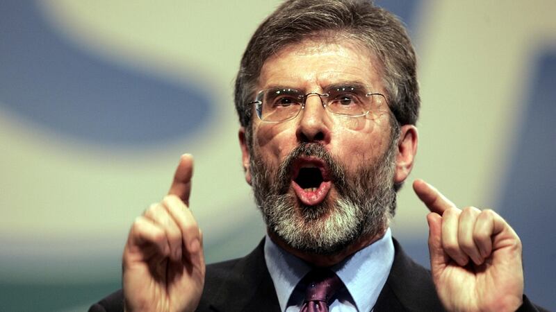 Sinn Féin leader Gerry Adams: “He should have retired a long time ago,” says Rockie. “We’re carrying a lot of dead weight.” Photograph: Dara Mac Dónaill