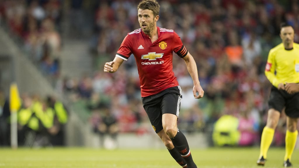 Manchester United’s Michael Carrick has been suffering with an “irregular heart rhythm.” Photo: Andrew Surma/NurPhoto via Getty Images