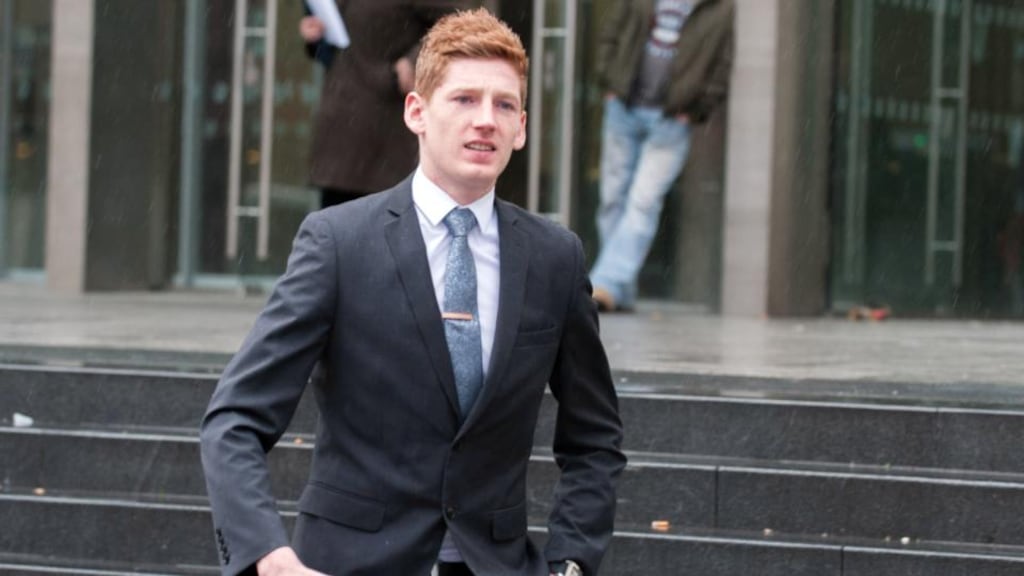 Scott Flood-Wiley leaving Dublin Circuit Criminal Court today. Photograph: Collins Courts.