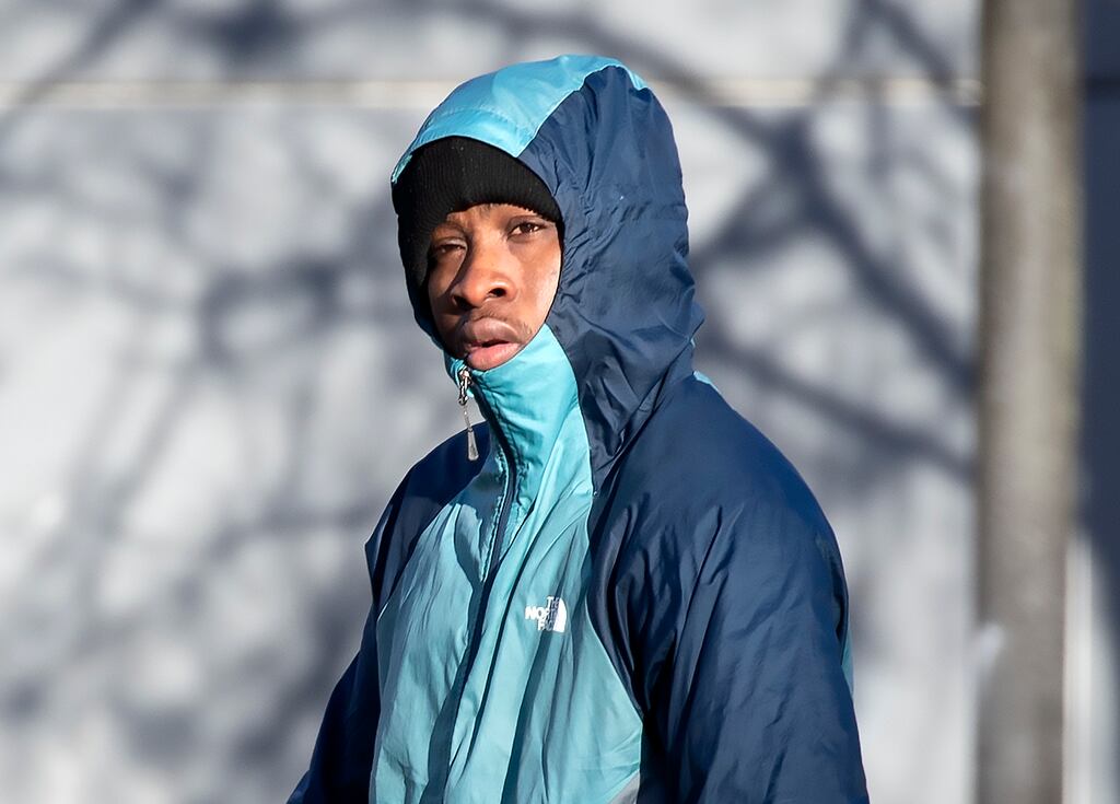 Jonas Kabangu (18) pictured leaving Blanchardstown District Court after he was freed on bail after being charged with violent disorder at Brown's Steakhouse, Blanchardstown on Christmas Eve. Photograph: Colin Keegan/Collins Dublin