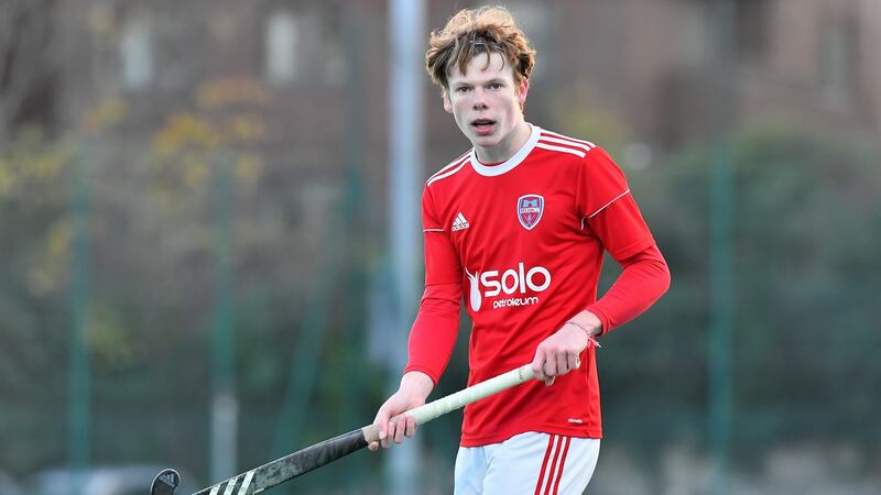 Cookstown’s Max Anderson hero of the game for the victorious side. Photograph: Adrian Boehm