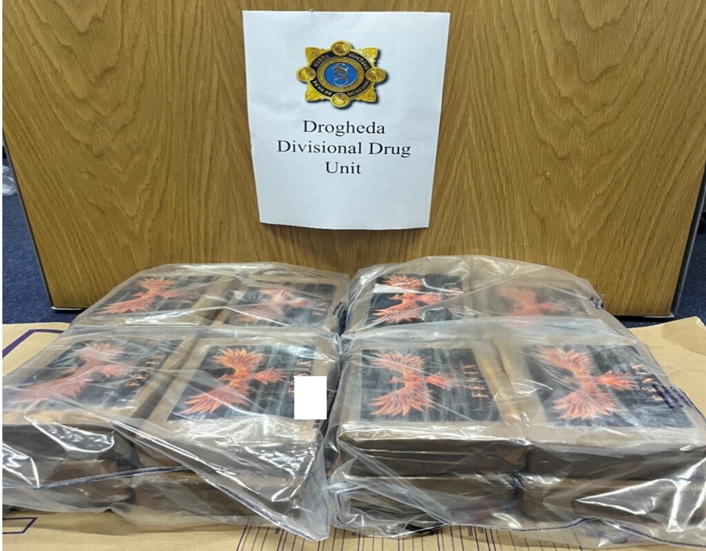 The drugs were in a car in the Tullyallen area of Drogheda. Photograph: An Garda Síochána
