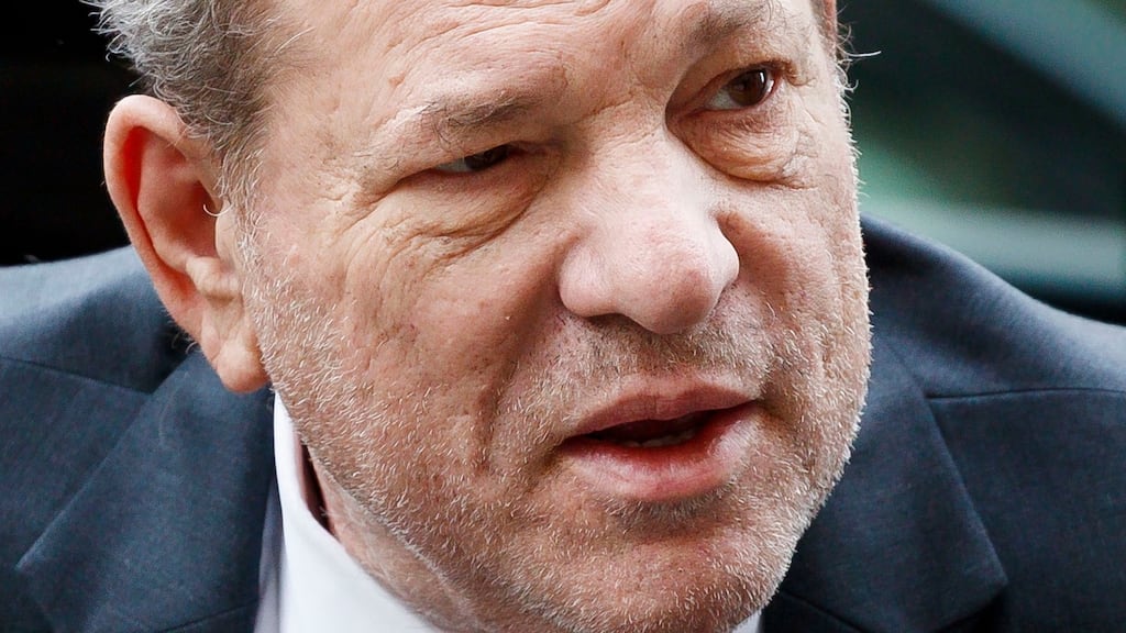 Harvey Weinstein arriving at the New York State Supreme Court during his trial. PhotographL Justin Lane/EPA.