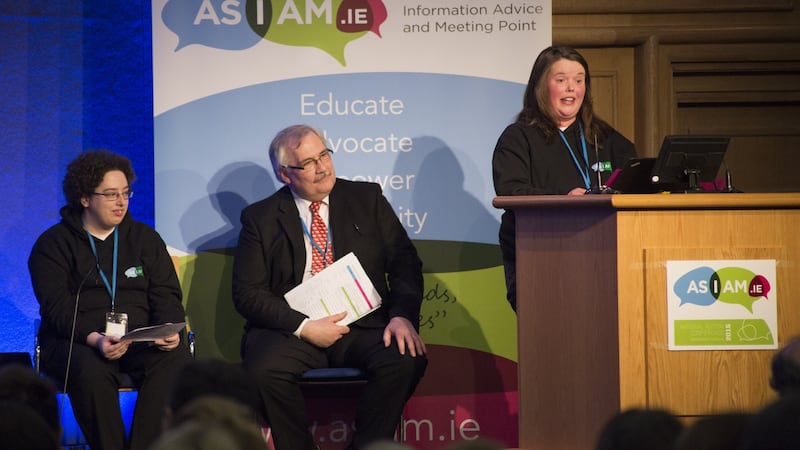 Joanne Weller, Gary Cooper, chief executive oOfficer of the Middletown Centre for autism, and Lara Smith. Photograph: Sean Daly