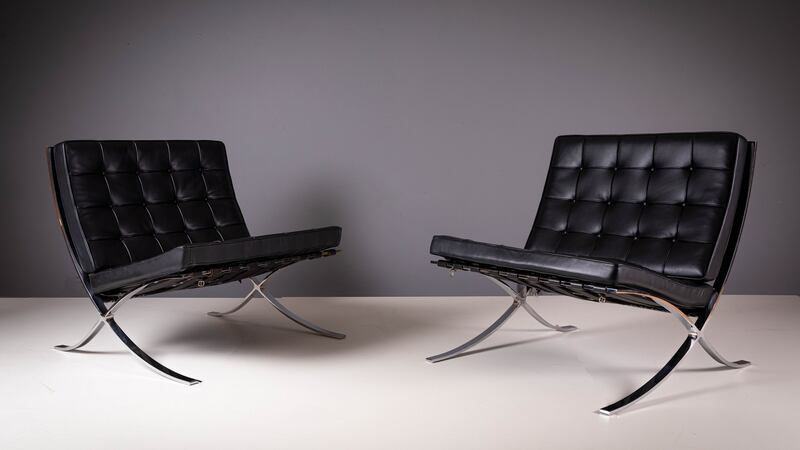 Pair of Barcelona chairs by Mies van der Rohe, €4,000-€6,000.
