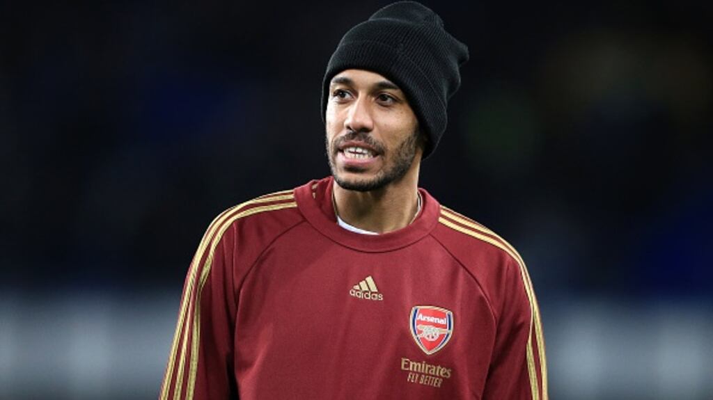 Pierre-Emerick Aubameyang has been dropped from the Arsenal side to take on Southampton. Photograph: Simon Stacpoole/Offside/Getty Images