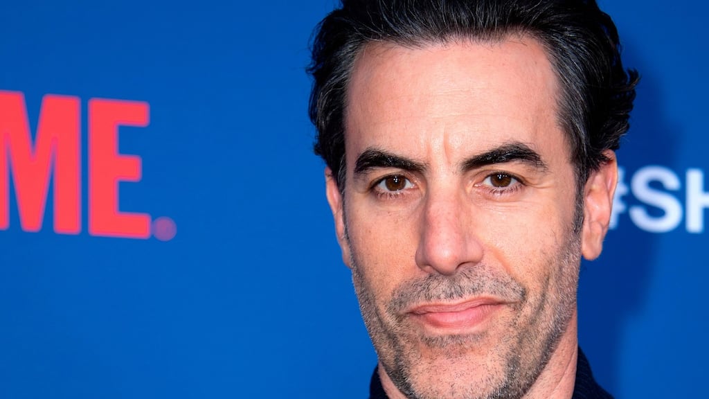 British actor Sacha Baron Cohen’s speech about social media, and especially Facebook, called Mark Zuckerberg to account. Photograph: Valerie Macon/AFP via Getty Images