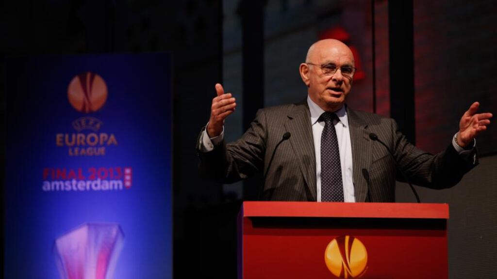Dutch FA boss Michael van Praag has announced he will stand as a candidate for the Fifa presidency. Photograph: Dean Mouhtaropoulos/Getty Images