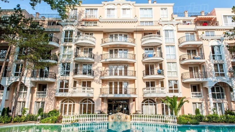 This second-floor apartment in Bulgaria comes furnished.