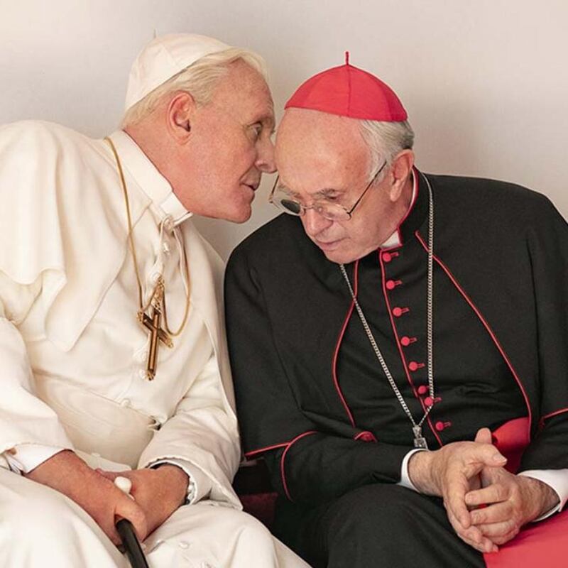 The Two Popes: Anthony Hopkins and Jonathan Pryce