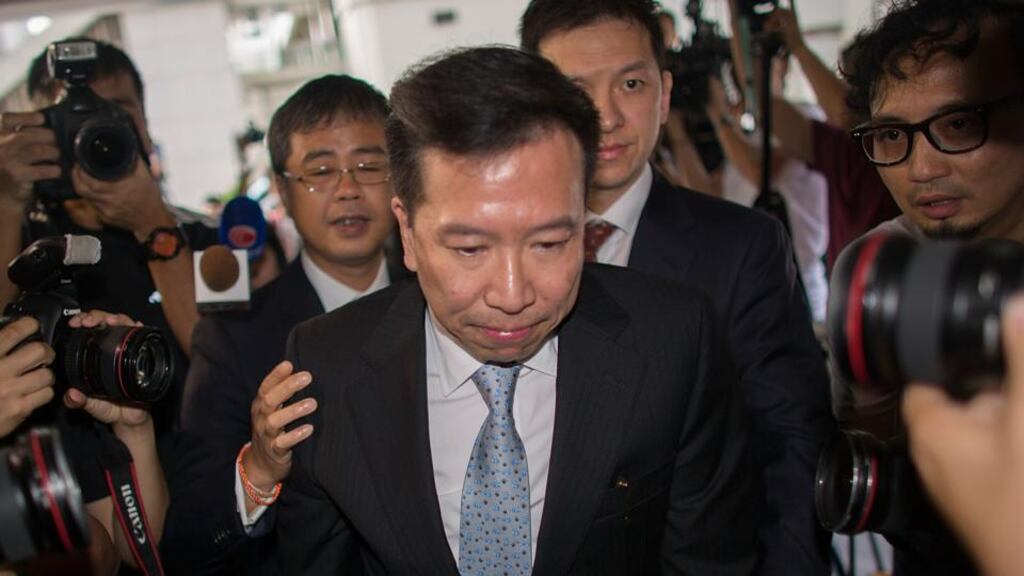 Former Feng shui practitioner Peter Chan Chun-chuen enters the High Court in Hong Kong, China. Photograph: Reuters