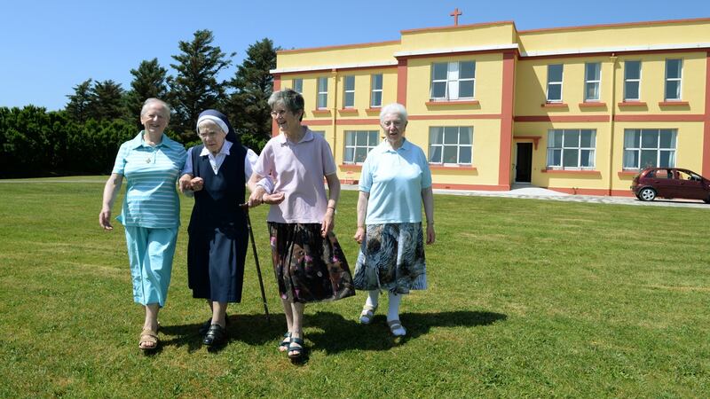Sr Eileen Leen, Sr Borgia Shanahan, Sr Anne Roche (Sacred Heart sister), and Sr Regina O’Conell at the holiday house in 2013. Photograph: Frank Miller